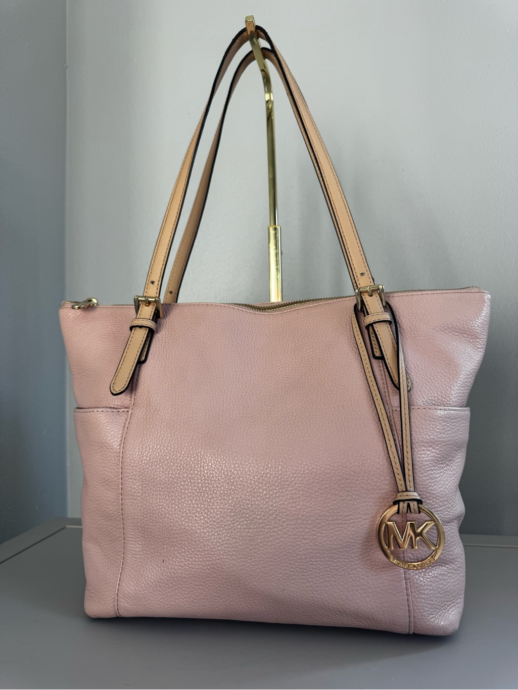 Michael Kors Blush/Rose/Pink Pebbled Tote Bag